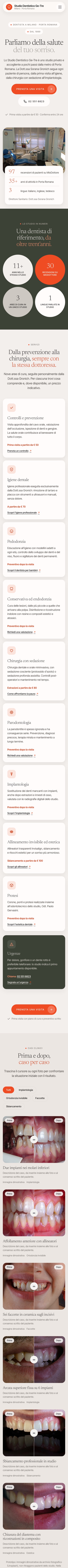 Il nuovo sito su smartphone